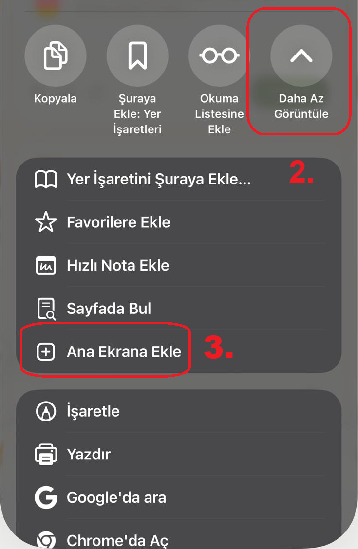 Safari Adım 2